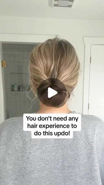 Lainey Ostrom | You don’t have to have hair experience to be able to do this updo! It’s quick, easy, and cute 😍 - #updohairstyles #updostyles #qui... | Instagram Side Bun For Wedding, Up Do Hairstyles For Wedding Guest, Soft Hair Upstyles, Updo For Beginners, Formal Updos Diy, Formal Pulled Back Hairstyles, Hair Updo Ideas Simple, No Curl Updo, Wedding Guest Updo Easy Hairstyle Tutorials