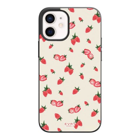 Strawberry Dreams Phone Case Basic Phone Cases, Wildflower Strawberry Fields Case, Strawberry Wildflower Case, Cottage Core Phone Case, Cute Phone Cases Flowers, Strawberry Phone Case, Wildflower Strawberry Phone Case, Phone Cases Cottagecore, Too Good To Be True