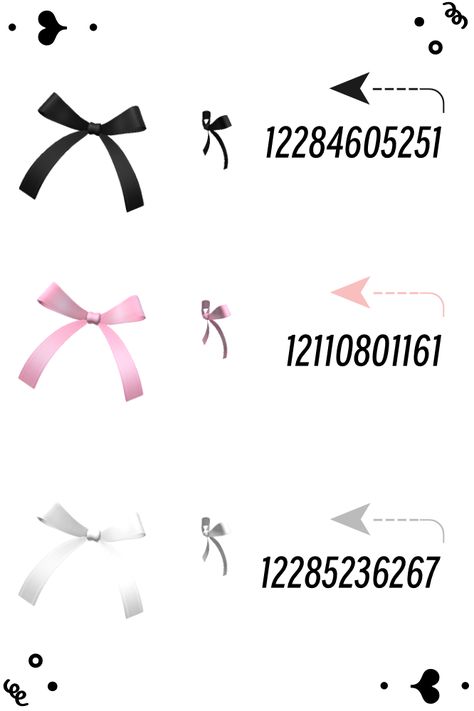 Pink Clothes Berry Avenue Codes, Roblox Codes For Clothes Coquette, Bow Codes Bloxburg, Berry Avenue Codes Bow, White Accessories Roblox Code, Roblox Codes Pink, Roblox Codes Accessories, Bloxburg Accessories, Modern Decals