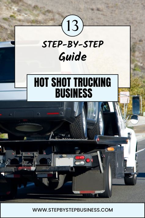 Complete step-by-step guide to starting a hot shot business including costs, profit potential, registering your business and hiring staff. #hotshotbusiness Hotshot Trucking Business Plan, Starting A Trucking Business, Tow Truck Business, Hotshot Trucking Business, Trucking Business Plan, Hotshot Trucking, Mad Duck, Transport Business, Truck Dispatcher