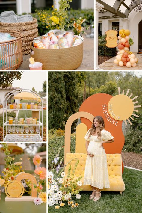 Modern Baby Shower Ideas, Unique Baby Shower Themes, Bebe Shower, Classy Baby Shower, Baby Shower Theme Decorations, Sunshine Baby Showers, Elegant Baby Shower, Summer Baby Shower