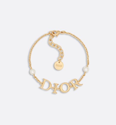 Dio(r)evolution Bracelet Gold-Finish Metal and White Resin Pearls | DIOR Jewelry Closet, Xoxo Jewelry, Dream Wishlist, Bracelet Stacks, Preppy Jewelry, Bday Wishlist, Wishlist Ideas, Expensive Jewelry Luxury, Luxe Jewelry