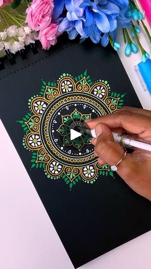 21K views · 4.3K reactions | 🩷✨💚 Mandala For Beginners… 

🪷Easy Tips: 
 
	1.	Start with a dot in the center of your page—this will anchor your design.
	2.	Use light guidelines to divide your circle into equal sections.
	3.	Keep it simple: Focus on basic shapes like circles, petals, and lines.
	4.	Breathe: Creating a mandala is about the process, not perfection.
	5.	Practice makes progress: The more you draw, the more intricate your designs will become!

Happy drawing, and tag me to share your beautiful creations!”

#inspiration#healing#mindfulness#mandalas#learntodraw#ilovesharingmandala#mandala#beginners#tips | 𝗠𝗮𝗵𝗲𝘀𝘄𝗮𝗿𝗶 𝗔𝗿𝘂𝗹𝗸𝘂𝗺𝗮𝗿 Design In Circle Drawing, Design In Circle, Mandala For Beginners, Practice Makes Progress, Draw Mandala, Drawing Mandala, Circle Drawing, Mandela Art, Zen Doodle Art