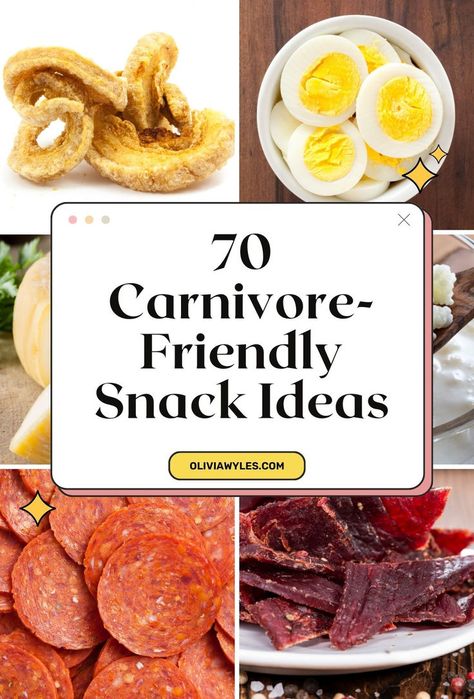 70 CARNIVORE SNACK IDEAS THAT’LL ADD MORE VARIETY TO YOUR LIFE	70 Carnivore-Friendly Snack Ideas Snack Recipes Sweet, Diet Snack Ideas, Snack Recipes Easy, Carnivore Snacks, Caveman Diet Recipes, The Carnivore Diet, Caveman Diet, Meat Diet, Snack Bites