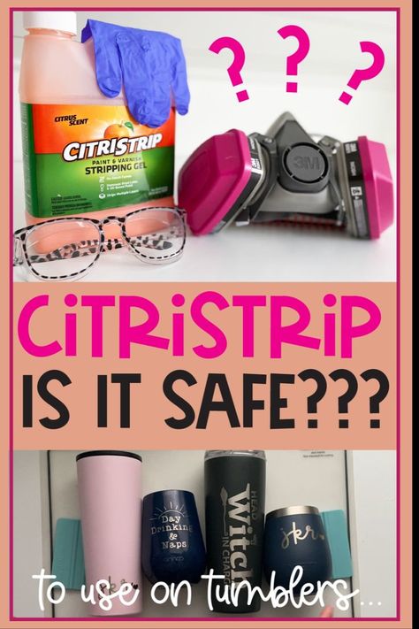 Is Citristriping safe for your health? Are you following the proper safety precautions to make sure? What about when you apply heat to Citristrip? How does that change things? Etching Tumblers, Easter Teacher Appreciation, Safety Precautions, Mineral Spirits, Custom Tumbler Cups, Infusible Ink, Day Drinking, Citrus Scent, Open Window