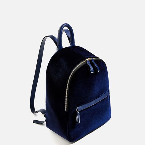 VELVET BACKPACK-View all-BAGS-WOMAN | ZARA United States Velvet Backpack, Cute Mini Backpacks, Mini Backpacks, Bag Pack, Zara Bags, Girly Bags, Stylish Backpacks, Cute Backpacks, Velvet Bag