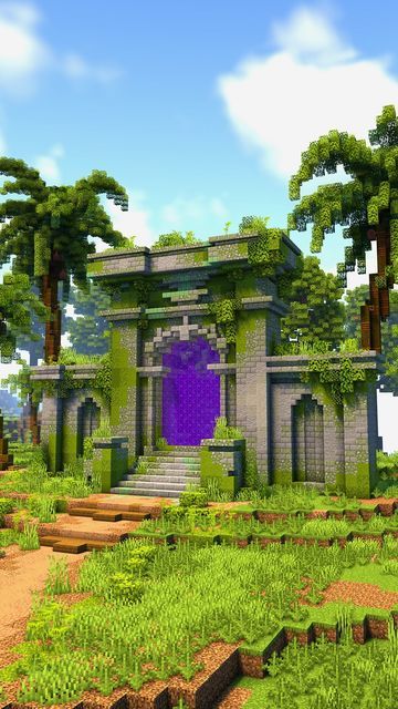 MrMattRanger | Minecraft Builder on Instagram: "Minecraft Overgrown Nether Portal
Downloads Linked in Bio 💾

Join the Bakery Minecraft Server: 
🌎 Play.Bakery.Builders
—————————————————————
#minecraft #minecraftbuilds #minecraftbuild #mcpe #minecraftideas #minecraftidea #minecraftdesigns #minecraftinspiration #minecrafttips #minecraftinspiration #minecrafthowto #minecrafttutorial #minecraftnetherportal" Minecraft Jungle Bridge Ideas, Mangrove Nether Portal, Jungle Base Minecraft, Minecraft Jungle Nether Portal, Nether Base, Nether Base Minecraft, Minecraft Portal Design Nether, Minecraft Nether Base, Steampunk Nether Portal