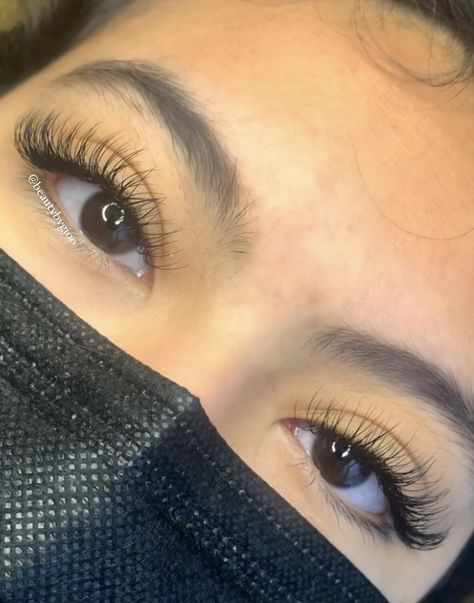 Wispy Lash Extensions Natural, Lashes Extensions With Numbers, Almond Lash Extensions, Short Wispy Lash Map, Lashes Classic Set, Classic Full Set Lash Extensions, Brown Lashes Extensions, Classic Set Lashes, Classic Set Eyelash Extensions