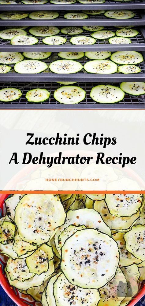 Zucchini Chips, Zucchini Recipes, Healthy Chips, Dehydrator Recipes, Dehydrated Food, Zucchini Recipes, Everything Bagel Seasoning Recipes, Keto Snacks, Keto Recipe, Low Carb, Snack Zucchini Dehydrator Recipes, How To Use Dehydrated Zucchini, Dehydrator Veggie Chips, Zucchini Chips Dehydrator Recipes, How To Dehydrate Zucchini, Dehydrated Pickle Chips, Dehydrate Zucchini Chips, Dehydrated Green Onions, Zucchini Canned Recipes