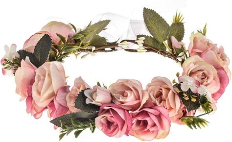 Boho Wedding Pink, Maternity Photo Props, Floral Crown Wedding, Flower Headdress, Floral Halo, Flower Girl Headbands, Silk Flowers Wedding, Crown Wedding, Floral Headpiece