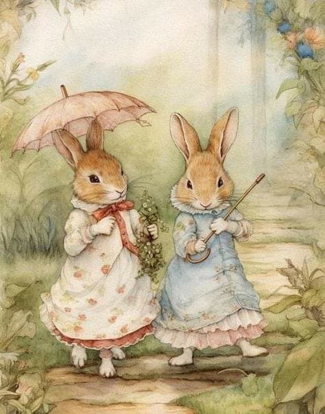 Beatrix Potter Illustrations, Storybook Art, Vintage Rabbit, Rabbit Art, Vintage Drawing, Bunny Art, Fairytale Art, Arte Animal, Art And Illustration