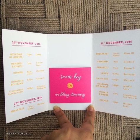 The Most Thoughtful Little Wedding Gestures Your Guests Will Remember for a Long Time! Wedding Artwork, Itinerary Ideas, Unique Wedding Cards, Diy Wedding Planning, Wedding Itinerary, 22 November, Indian Wedding Invitations, Online Wedding, Wedding Stationary