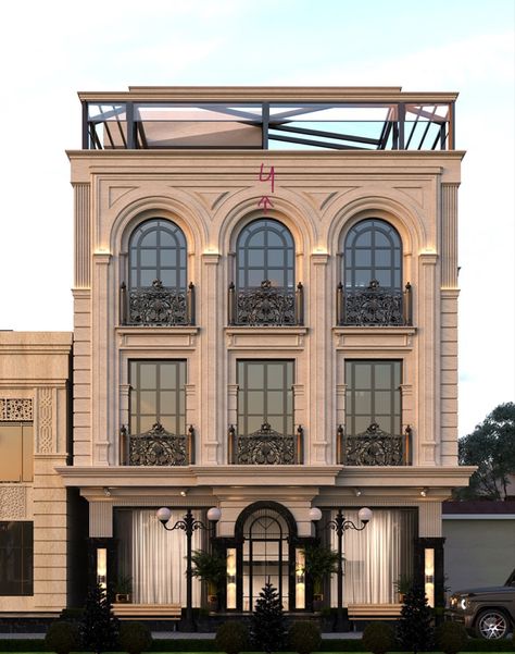 Classic Building Facade, Classical Facade, New Classical Architecture, Building Front Designs, Architecture Styles, Classic Facade, Classical Building, Hotel Facade, Townhouse Exterior