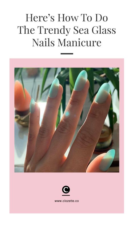 Sea glass nails are the new sophisticated manicure trend of the season. Let your inner Ariel shine through and read up on how to personalise this nail trend to your taste here. #Clozette #Beauty #BeautyTrends #NailTrends #SeaGlassNails Sea Glass Nail Design, How To Do Shell Nails, Glass Manicures, Sea Glass Nails, Sea Glass Manicure, Seashell Manicure, Seashell Nail Tutorial, Handmade Adjustable Sea Glass Rings, Sophisticated Manicure