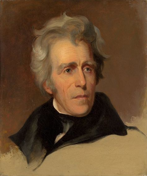 President  Andrew Jackson by  Thomas Sully  (American, 1783-1872)  | Sartle - Rogue Art History Genealogy Art, Presidents In Order, Industrial Era, Cool History, Milwaukee Art Museum, Milwaukee Art, Presidents Of The United States, Andrew Jackson, Usa Presidents