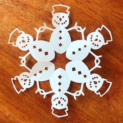 36 Simple Snowflake Patterns to Cut Snöflingor I Papper, Cut Snowflakes, Paper Snowflake Template, Diy Christmas Snowflakes, Kraf Kertas, Snowflakes Art, Snowflake Template, Paper Snowflake, Make A Snowman