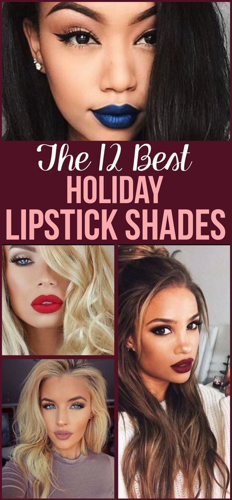 If you're looking to change up your makeup routine for the holidays, these are the best lip stick shades to go by! Holiday Lipstick, Unique Lipstick, Grey Lipstick, Drugstore Lipstick, Matte Lipstick Shades, Best Lipstick Color, Lipstick For Fair Skin, Morning Beauty Routine, Lipstick Designs