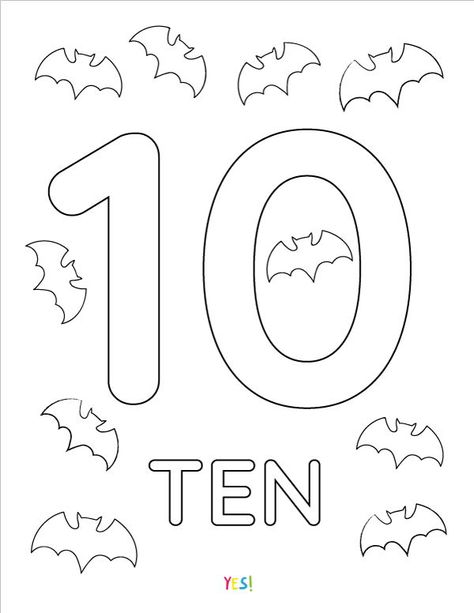 Number 10 Coloring Page, Number 10 Crafts For Preschool, Number 10 Activities, Numbers Coloring Pages 1-10, Number 10 Activities For Preschool, Numbers 1-10, Numbers Preschool Printables, Numbers Coloring Pages, Kids Learning Numbers