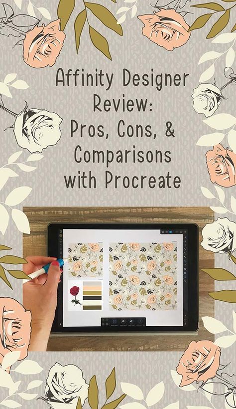 Affinity Designer for iPads: Pros, Cons, and Comparisons with Procreate - Have you heard about Affinity Designer for iPads, but aren't sure what it is or why you would need it?  Affinity Designer is a powerful app that works with both vector and raster image types, so you can create your own vectors from drawings and photographs.  I created a review of Affinity Designer for iPads to give you my thoughts on the program.  Check it out if you want to learn more about creating vectors on your iPad. Affinity Designer Art, Affinity Designer Tutorial Ipad, Affinity Designer Illustration, Ipad Art Ideas, Affinity Designer Ipad, Affinity Designer Tutorial, Procreate Designs, Ipad Design, Illustration Design Graphique