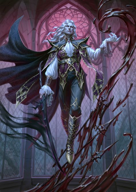 Blood Mage Art, Vecna Dnd, Dnd Vampire Art, Vampire Concept Art, Undead Queen, Dnd Vampire, Undead Dragon, Dark Sorcerer, Monsters Rpg