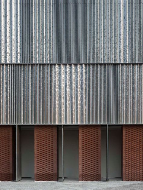 Metal Panels Facade, Warehouse Facade, Factory Facade, Industrial Facade, Curtain Wall Detail, Facade Pattern, Architecture Facade, Building Skin, Metal Facade