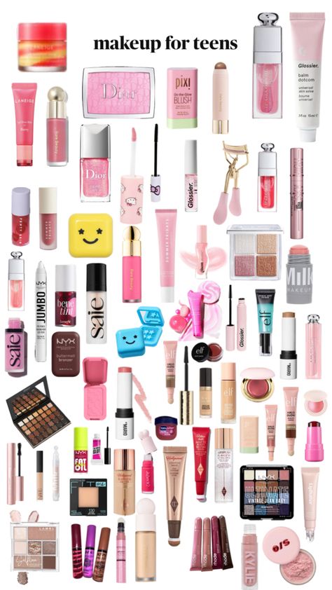 make-up for teens Makeup Products For Middle School, Sephora Makeup Aesthetic, Good Makeup Products For Teens, Makeup For 10-11, Makeup For Middle School, Cute Make Up Looks, Kenzie Outfits, Simple Makeup For Teens