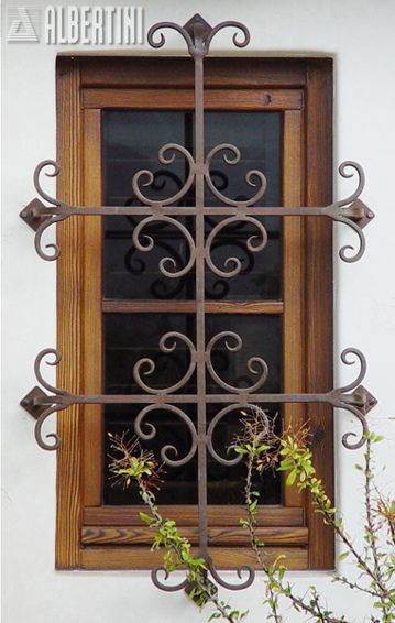 Albertini: Windows, doors, and sliders in wood and bronze clad - Set5-32 by JebusHChrist, via Flickr Window Security Bars, Iron Window Grill, Modern Window Grill, درج السلم, Porte In Ferro, Burglar Bars, Window Bars, Wrought Iron Decor, Iron Windows