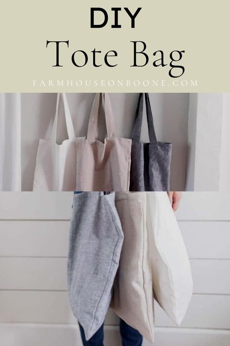 Minimalist Sewing Projects, Easy Linen Sewing Projects, Sewing Market Bag, How To Make Shopping Bags, Linen Bag Pattern, Fabric Shopping Bag, Linen Diy Projects, Beginner Tote Bag Sewing Projects, Sewing Grocery Bags