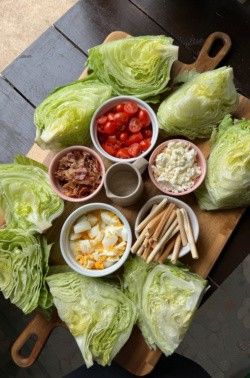 I love this make-your-own Wedge Salad Board! 🥗 This is the easiest thing to make for a crowd. Salad Board, Salads For A Crowd, Italian Dinner Party, Wedge Salad, Charcuterie And Cheese Board, Iceberg Lettuce, Lettuce Salad, Italian Dinner, Green Tomatoes