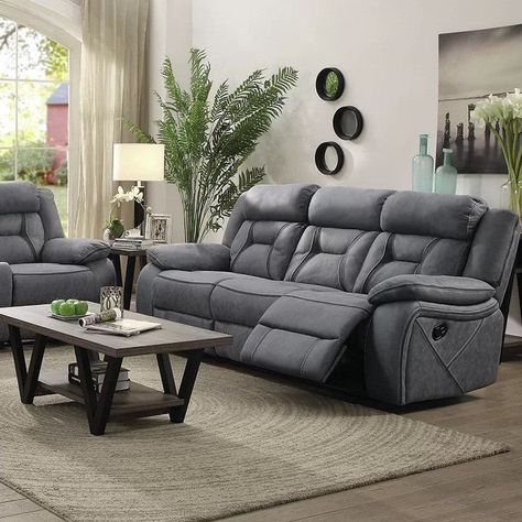 Styling Tips That Make a Difference When Decorating a Living Room With Recliners Grey Living Room Sets, Living Room Furniture Recliner, Reclining Sofa Living Room, Reclining Sofas, Recliner Couch, Room Couches, Modern Recliner, Living Room Recliner, Leather Reclining Sofa