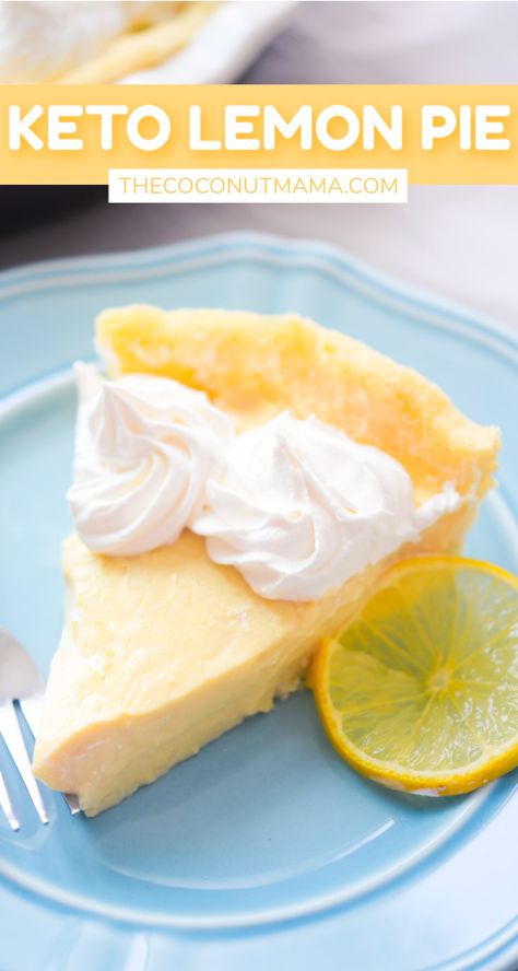 Keto Lemon Pie, Coconut Flour Crust, Lemon Keto, Dairy Free Pie Crust, Coconut Flour Pie Crust, Dairy Free Pies, Lemon Juice Recipes, Yummy Pie Recipes, Lemon Pie Recipe