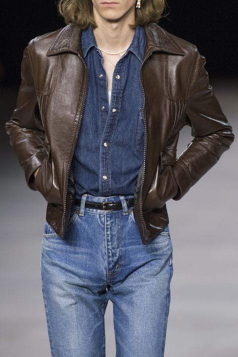 Celine Spring 2020 Men's Fashion Show Details | The Impression Disco Male Fashion, Orville Peck Concert Outfit, Headcanon Ideas, 70s Style Men, Motif Soutache, Mens Fashion Aesthetic, 80s Mens Fashion, 70s Fashion Men, 70s Mens Fashion