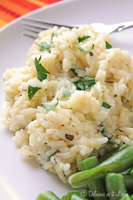 1 Cheesy Rice Recipes, Creamy Parmesan Rice, Easy Rice Side Dishes, Herb Rice, Low Fodmap Diet Recipes, Rice Side Dish Recipes, Fodmap Diet Recipes, Ibs Recipes, Rice Side Dishes