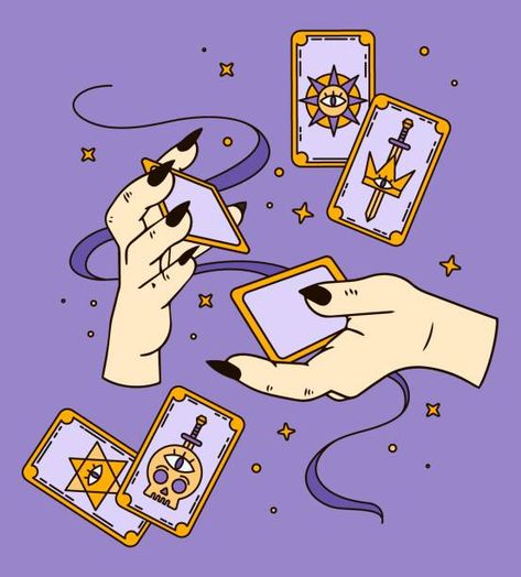 Logotipo para un lector de tarot, imprimir para recuerdos, un conjunto de dibujos sobre la tarjeta de tarot. Narración de la fortuna en cartas de tarot, adivino, bruja, mano femenina, magia, hechizo de amor, ocultismo, predicción, esotérico Tarot Prediction, Tarot Significado, Witchy Wallpaper, Tarot Astrology, Tarot Art, Witch Art, Mystical Art, Tarot Readings, Tarot Readers