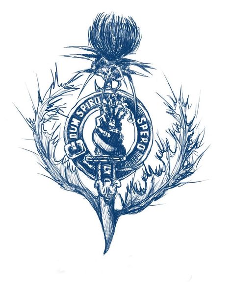 Ryan Tattoo, While I Breathe I Hope, Family Crest Tattoo, Scotland Tattoo, Scottish Thistle Tattoo, Scottish Tattoo, Celtic Tattoos For Men, Scottish Tattoos, Crest Tattoo