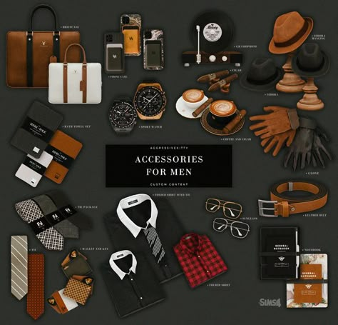 Sims 4 MENS ACCESSORIES • ts4 • Sims 4 • Sims 4 cc • ts4cc • Custom Content • Sims 4 Alpha • ts4 Clutter • Ts4 Modern cc • Ts4 Male • Sims 4 Men Clothing, Sims 4 Male Clothes, Sims 4 Cheats, Play Sims 4, Sims 4 Clutter, The Sims 4 Packs, Sims 4 Body Mods, Tumblr Sims 4, Sims 4 Cc Folder