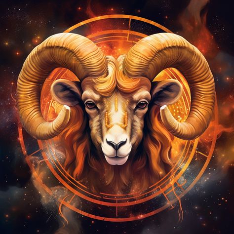 Artistic and vibrant image of the Aries zodiac sign, featuring a majestic ram and the Aries constellation Zodiak Aries, Aries Wallpaper, Aries Ram Tattoo, Arte Aries, Zodiac Crystals, Aries Symbol, Ram Tattoo, Zodiac Sign Designs, Aries Art