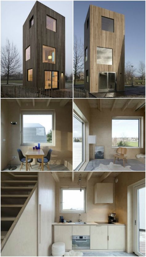 Vertical Container House, Tiny Tall House, Vertical Tiny House, Best Tiny House Designs, House Loft Ideas, Tiny House Designs, Vertical House, Tiny House Plan, Best Tiny House