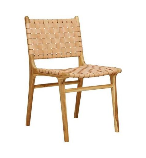 Woven Leather Dining Chair, Tan Dining Chair, Woven Dining Chairs, Scandinavian Dining, Leather Dining Chair, Teak Dining Chairs, Leather Lounge Chair, Teak Frame, Plywood Furniture