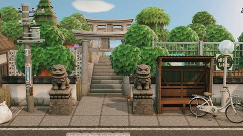 Acnh Zen Garden, Acnh Japanese, Acnh Items, Summer In Japan, Japanese Animals, Japan Summer, Animal Crossing 3ds, Tiny Island, Animal Crossing Guide