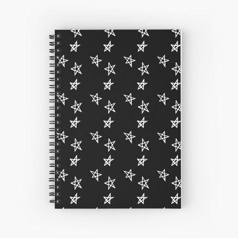 Get my art printed on awesome products. Support me at Redbubble #RBandME: https://www.redbubble.com/i/notebook/White-Stars-Pattern-by-Meritade/61021836.WX3NH?asc=u Gothic Things, Popsicle Stick Crafts House, Pattern Journal, Quad Exercises, Spiral Notebook Covers, A White Christmas, Stars Pattern, Popsicle Stick Crafts, School Notebooks