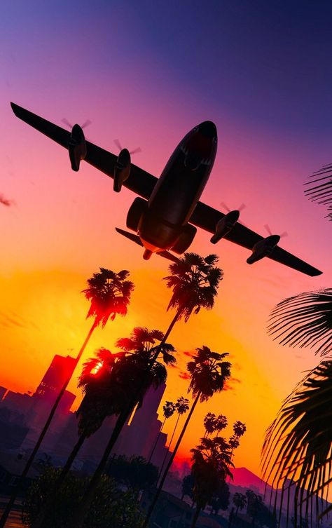 Just like paradise. The RM-10 Bombushka navigates a golden-pink Southern San Andreas sunset, as captured & edited by gifted photog and Snapmatic Artis Gta V Aesthetic, Nature 8k, Sunset 4k, Grand Theft Auto Artwork, Free Fire Garena, San Andreas Gta, Grove Street, Best Gaming Wallpapers, Black And White Art Drawing