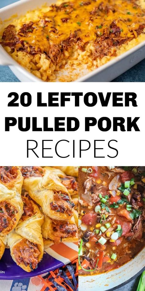 Leftover Pulled Pork Recipes, Shredded Pork Recipes, Pulled Turkey, Leftover Pork Roast, Pulled Pork Leftover Recipes, Leftover Pulled Pork, Pork Casserole, Pulled Pork Nachos, Pulled Pork Leftovers