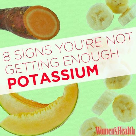 8 Signs You're Not Getting Enough Potassium | Women's Health Magazine Potassium Deficiency, Womens Health Magazine, Cardiovascular System, Health Magazine, Health Check, Health Info, Alternative Medicine, Nutrition Tips, Health Remedies