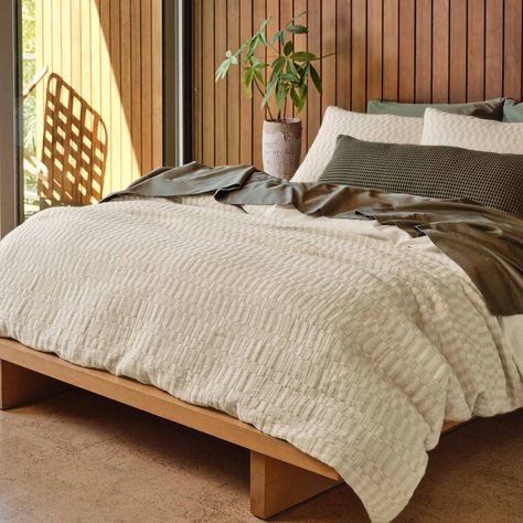 Brooklinen Bedding, Duvet Ties, Duvet Cover Full, Cream Bedding, Check Mate, Apartment Goals, Checkerboard Pattern, Linen Duvet, Wood Beds