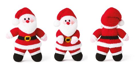 Knitting Toys Easy, Christmas Toy Knitting Patterns, Knitted Christmas Stocking Patterns, Knitted Santa, Charity Knitting, Christmas Knitting Projects, Bib Tutorial, Knitted Christmas Decorations, Knitting Dolls Free Patterns