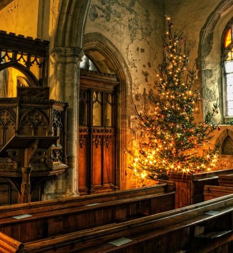 English Christmas, Christmas Church, Kent England, Cosy Christmas, Christmas Interiors, Old Churches, Old Church, Holy Night, Noel Christmas