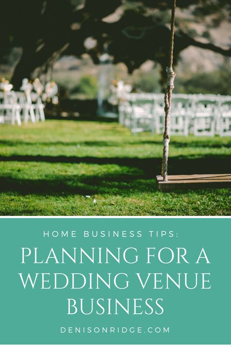 Tips for Planning a Wedding Venue Business My backyard wedding venue business just passed the six-year mark and it’s still going strong! I’m sharing my business planning tips to help you get started! #weddingvenuebusiness #weddingbusiness #weddingplanning #smallbusinesstips #weddingvenue #ebook #weddingwire #weddingprofessionals #entrepreneur #weddingplanners #businesstips Wedding Venue Business, Event Venue Business, Venue Business, Wedding Business Ideas, Planning Business, Event Planning Tips, Wedding Planning Guide, Event Planning Business, Barn Wedding Venue