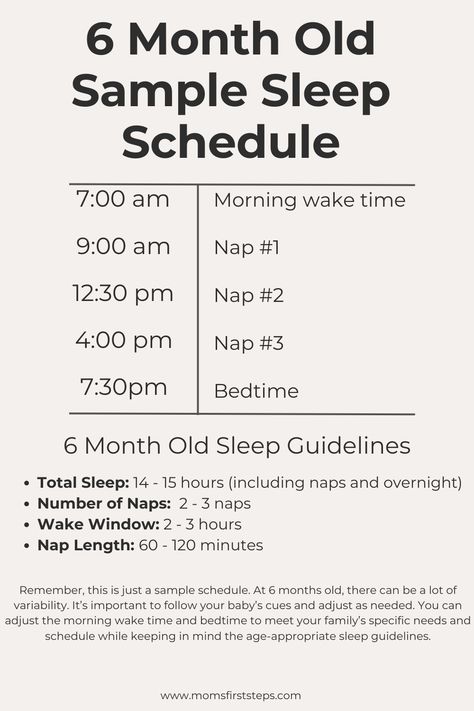 Sleep schedule for 6 month old baby plus expert tips to implement 6 month nap schedule. This sleep schedule for a 6 month old is age-appropriate and can be customized to fit your family's specific schedule and 6 month baby routine. Perfect for families looking for a 6 month nap schedule. 6 month sleep schedule 3 naps for 6 month old schedule sleep. 6 Month Sleep Schedule, 3 Month Old Schedule, 6 Month Old Schedule, 6 Month Old Sleep, 3 Month Old Sleep, 4 Month Old Sleep, Wake Windows, 11 Month Old Baby, 2 Month Old Baby