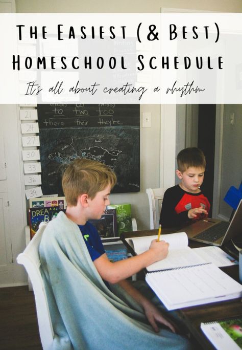 Creating a daily and seasonal rhythm for your homeschool is the absolute easiest (and I’d argue the best) way to implement a schedule into your homeschool days. It allows your family the consistency of a routine while also giving you flexibility in your day-to-day Homeschool Daily Rythm, Homestead Homeschool Schedule, Homeschool Schedule For Kindergarten, Good And Beautiful Homeschool Schedule, Homeschool Daily Themes, Home School Schedule Daily Routines Kids, Homeschool Mom Routine, Homeschool Theme Days, Sample Homeschool Daily Schedule